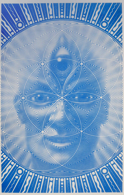 "Inner Wisdom" 1-color risograph print on 11 x 17 paper, limited edition of 100