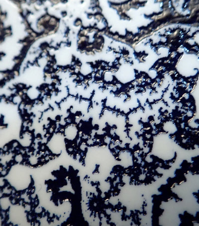 "Portrait of Benoit Mandelbrot" laser engraving and spray paint on Plexiglass, 2019, 24x30 inches