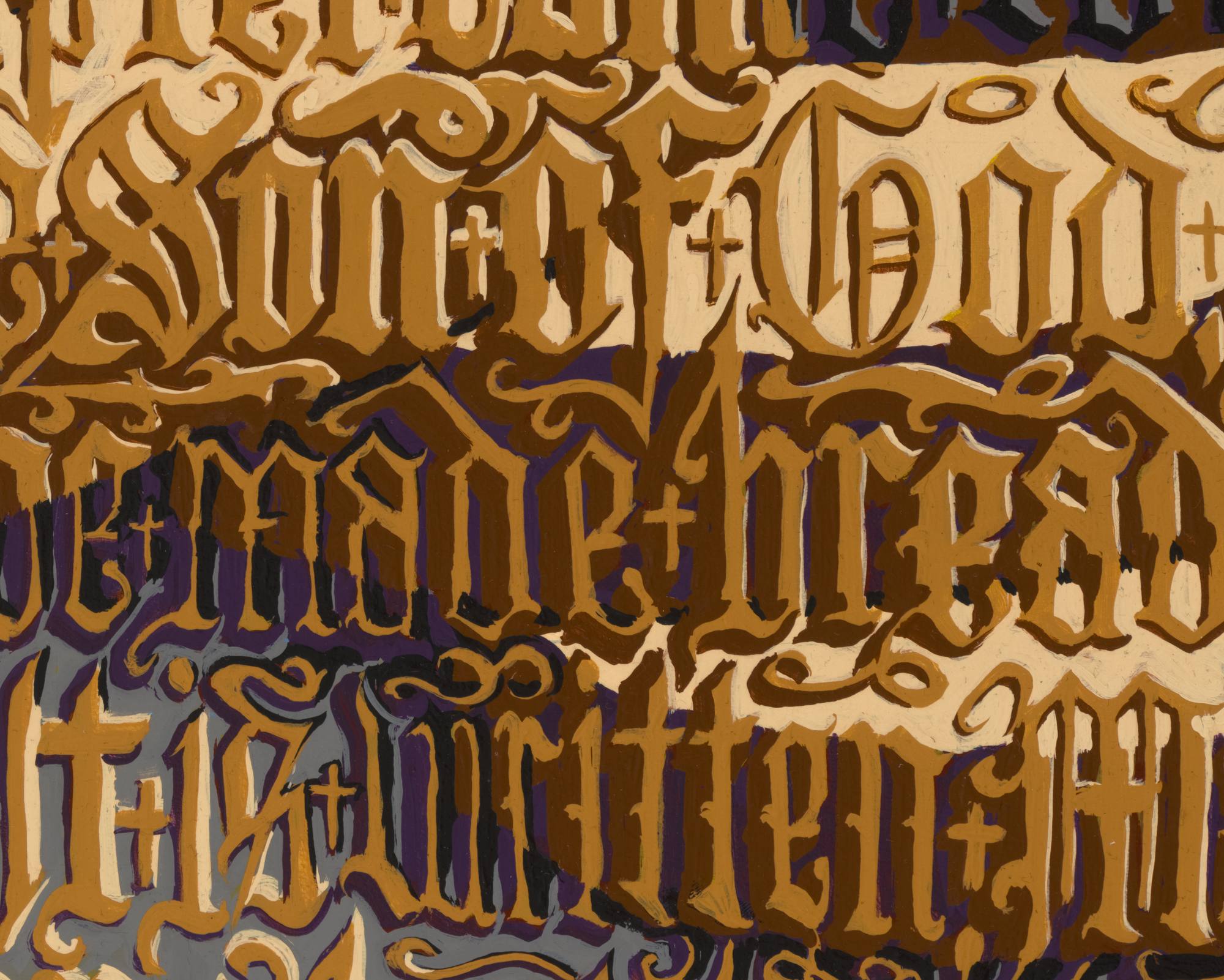 "Bread Alone" acrylic on wood panel, 2023, 30x24 inches