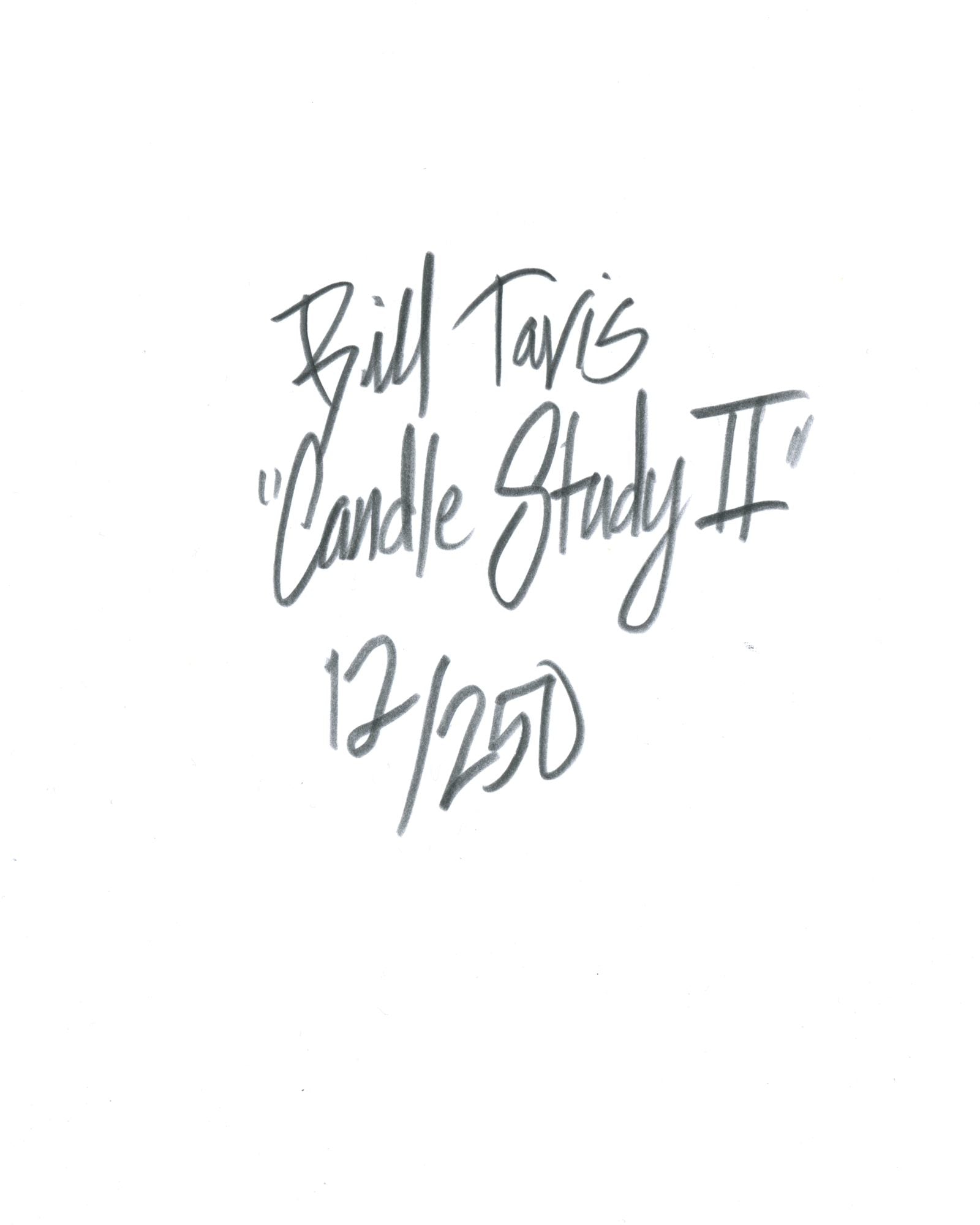 "Candle Study II" 6-color screenprint, 16x20 inches, limited edited signed and numbered out of 250