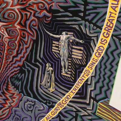 "Didymus" acrylic on canvas, 2025, 73x73 inches