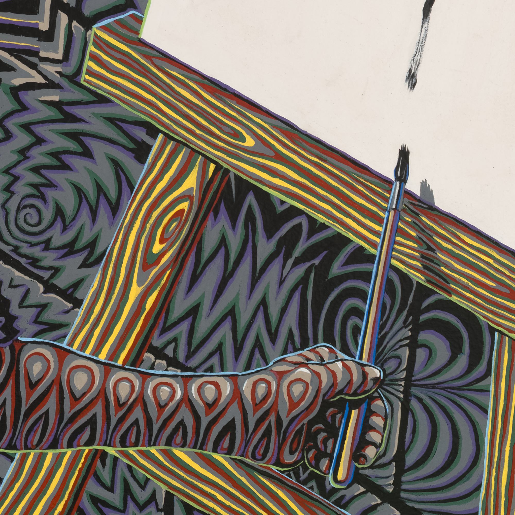 "Didymus" acrylic on canvas, 2025, 73x73 inches