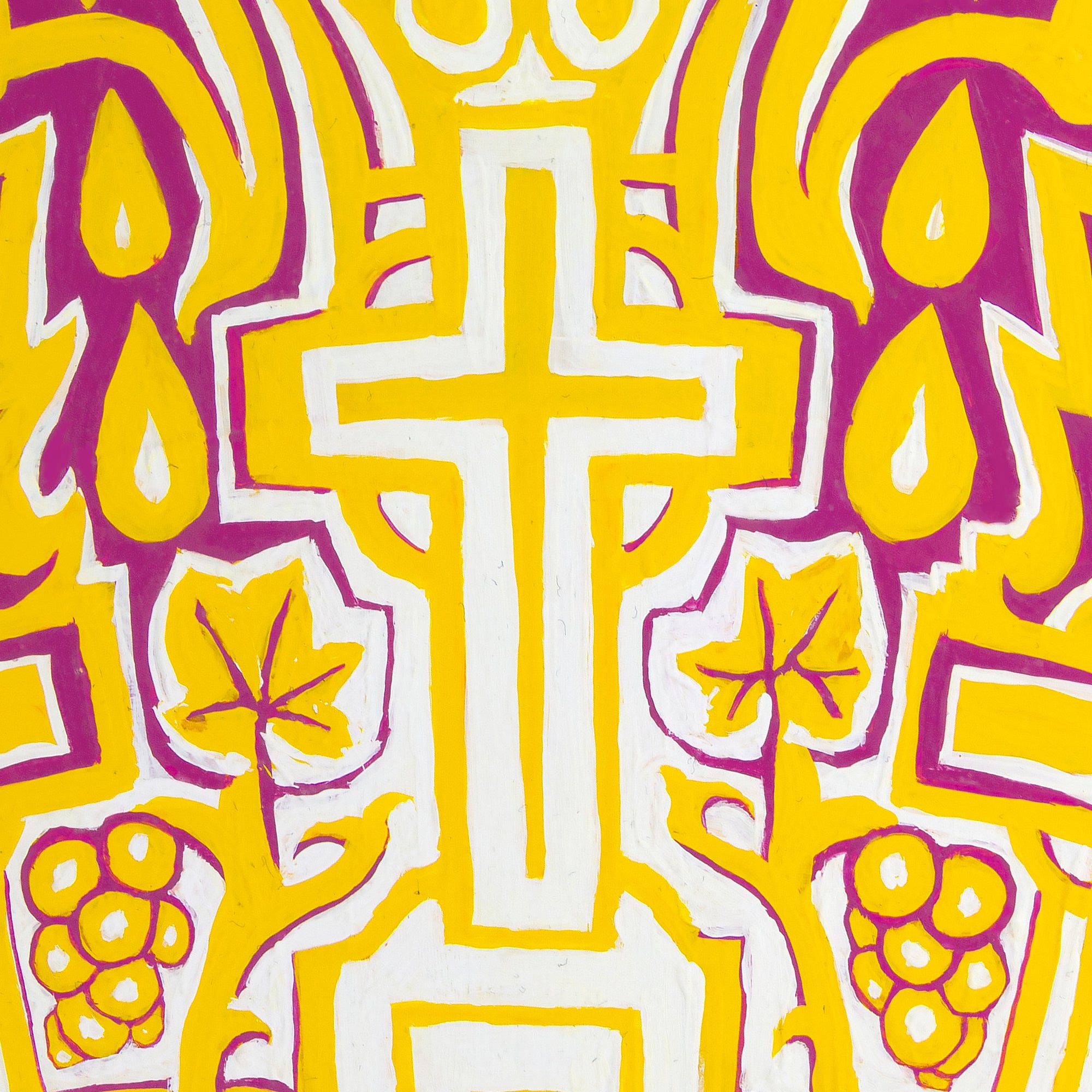 "Prayer (after Albrecht Dürer)" acrylic on wood panel, 2020, 36x48 inches