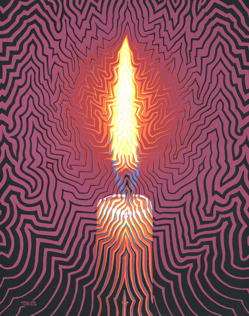 "Candle Study II" 6-color screenprint, 16x20 inches, limited edited signed and numbered out of 250