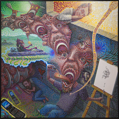 "Didymus" acrylic on canvas, 2025, 73x73 inches