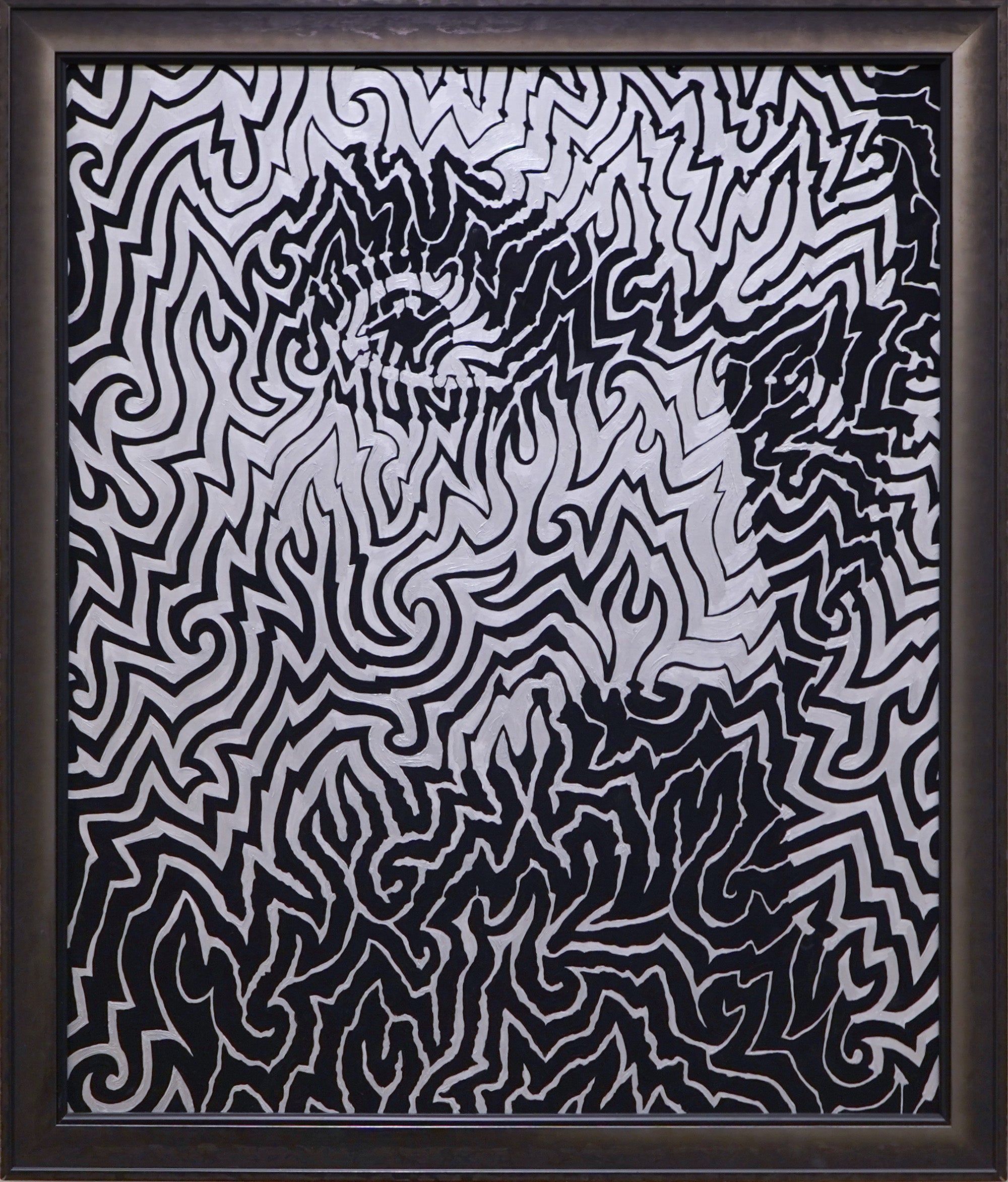 "Self Portrait" acrylic on wood panel, 2019, 26x31 inches (framed)