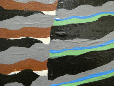 "Squirrel on the Kerrville River Trail" acrylic on canvas, 2024, 48x24 inches