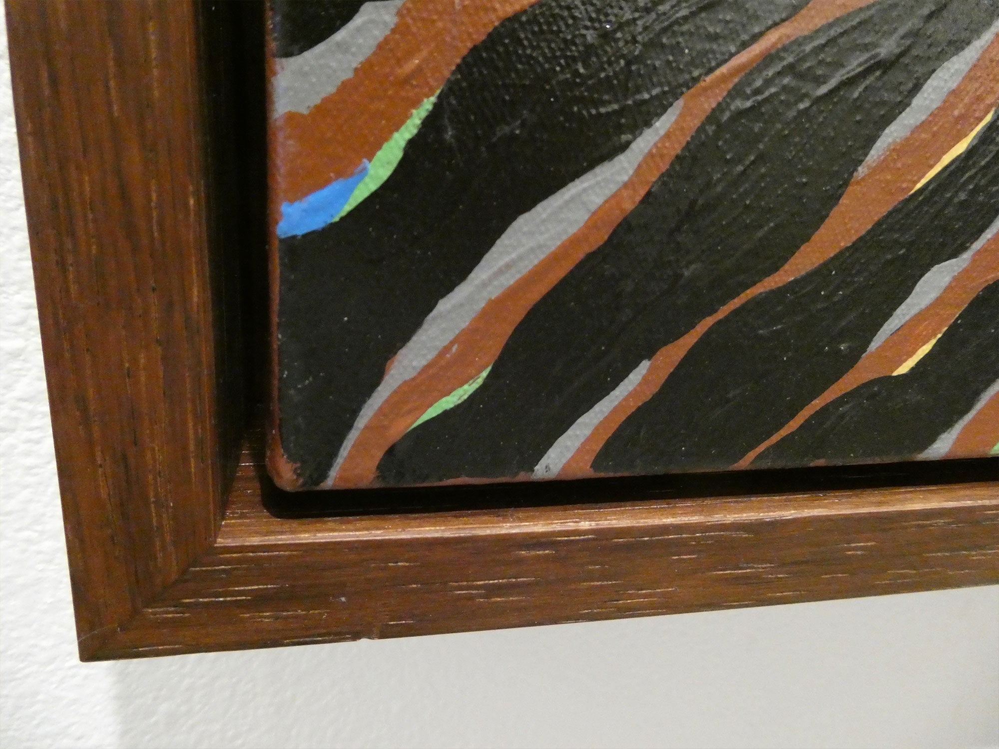 "Squirrel on the Kerrville River Trail" acrylic on canvas, 2024, 48x24 inches