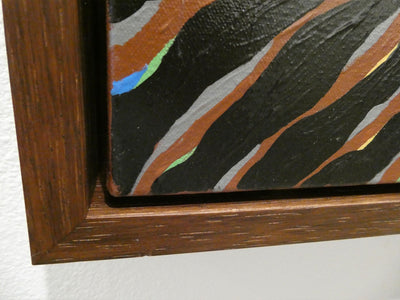 "Squirrel on the Kerrville River Trail" acrylic on canvas, 2024, 48x24 inches