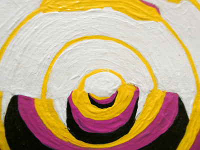 "Sunset Over South Austin" acrylic on wood panel, 2023, 36x36 inches