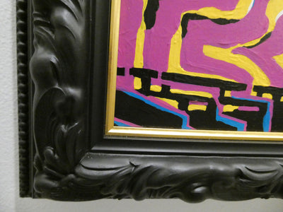 "Sunset Over South Austin" acrylic on wood panel, 2023, 36x36 inches