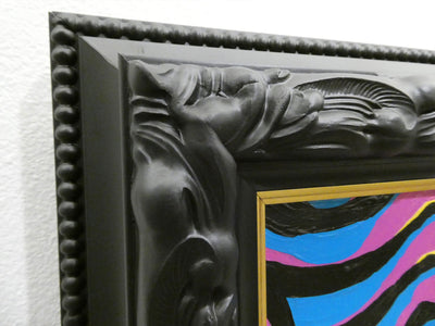 "Sunset Over South Austin" acrylic on wood panel, 2023, 36x36 inches