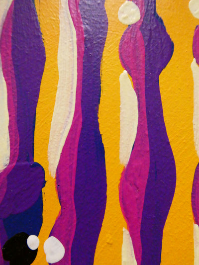 "Warmth" acrylic on wood panel, 2022, 40x50 inches