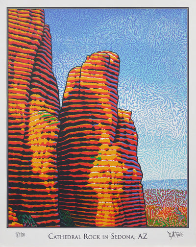 "Cathedral Rock" 6-color screenprint, 24x30 inches, limited edited signed and numbered out of 100