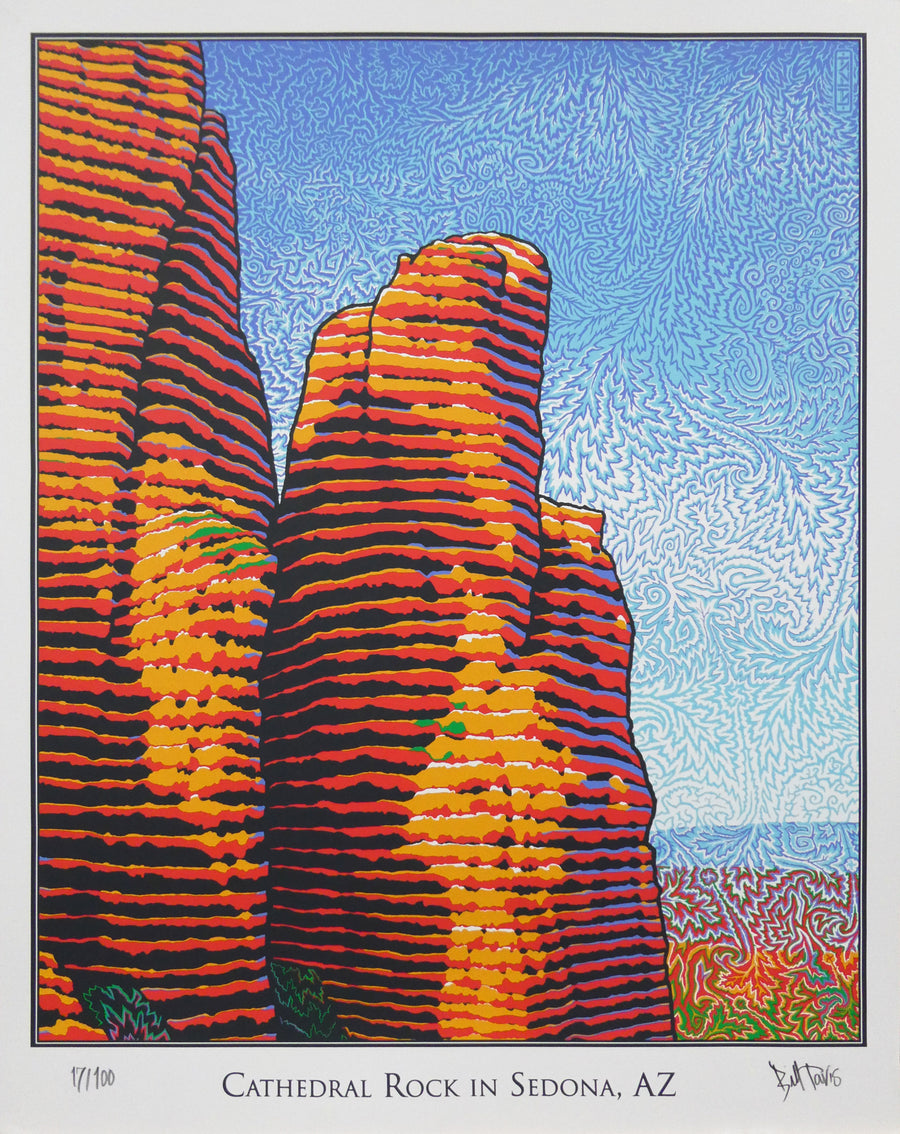 "Cathedral Rock" 6-color screenprint, 24x30 inches, limited edited signed and numbered out of 100