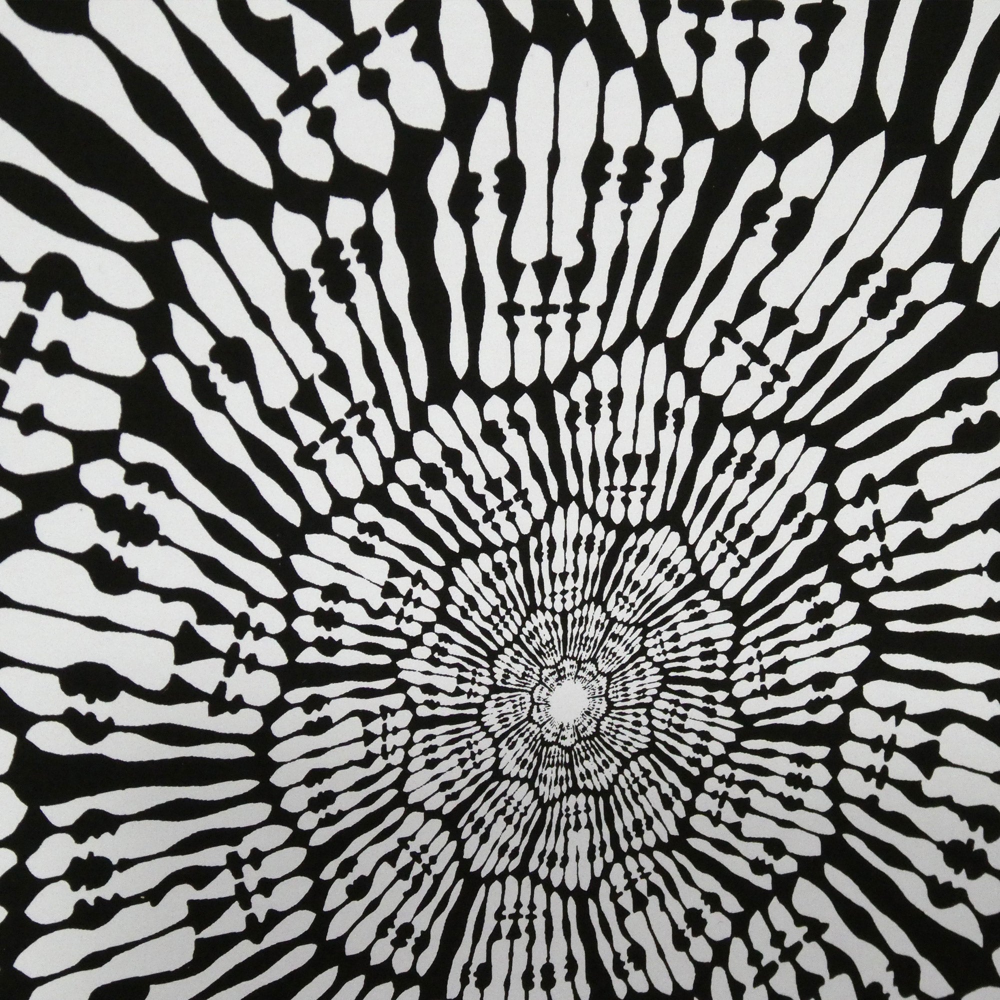 "Forgiveness 70x7" 2-color screenprint on holographic paper, 18x18 inches, limited edited signed and numbered out of 77