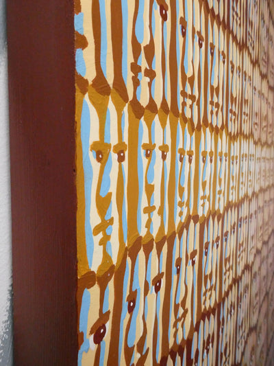 "Squeeze" acrylic on wood panel, 2022, 36x60 inches