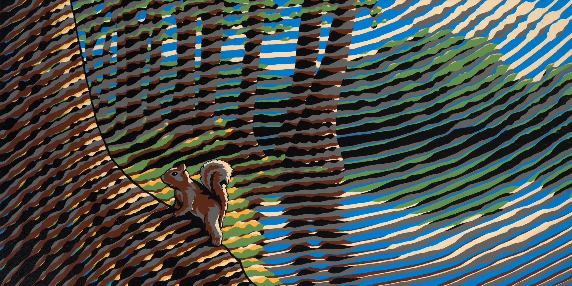 "Squirrel on the Kerrville River" reproduction of 2024 original