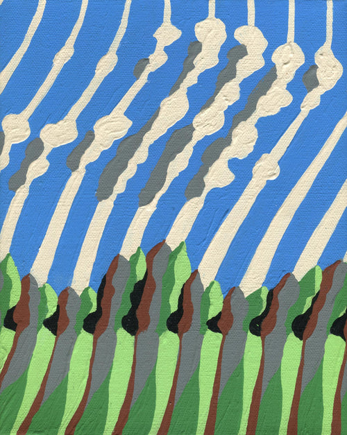 "Treeline" acrylic on canvas, 2024, 8x10 inches