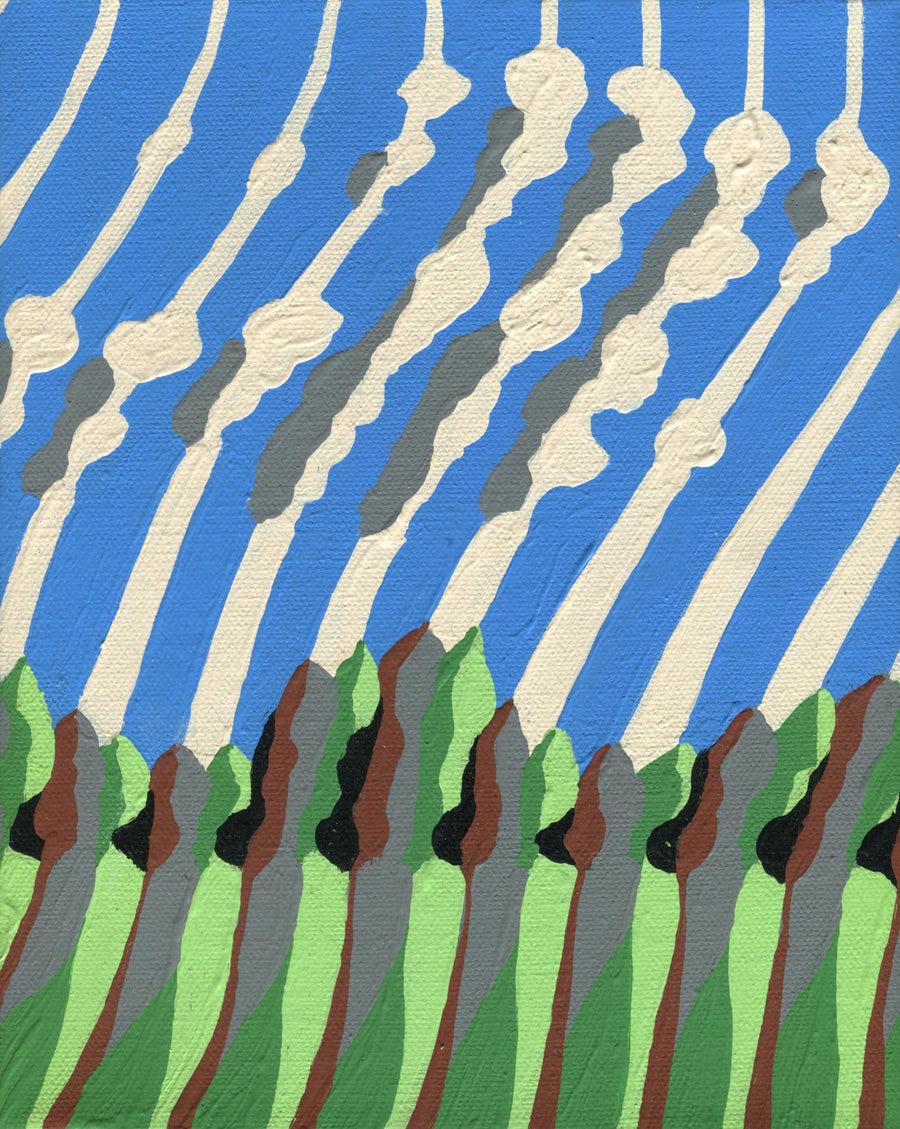 "Treeline" acrylic on canvas, 2024, 8x10 inches