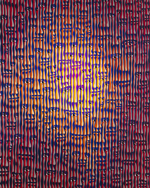 "Warmth" acrylic on wood panel, 2022, 40x50 inches