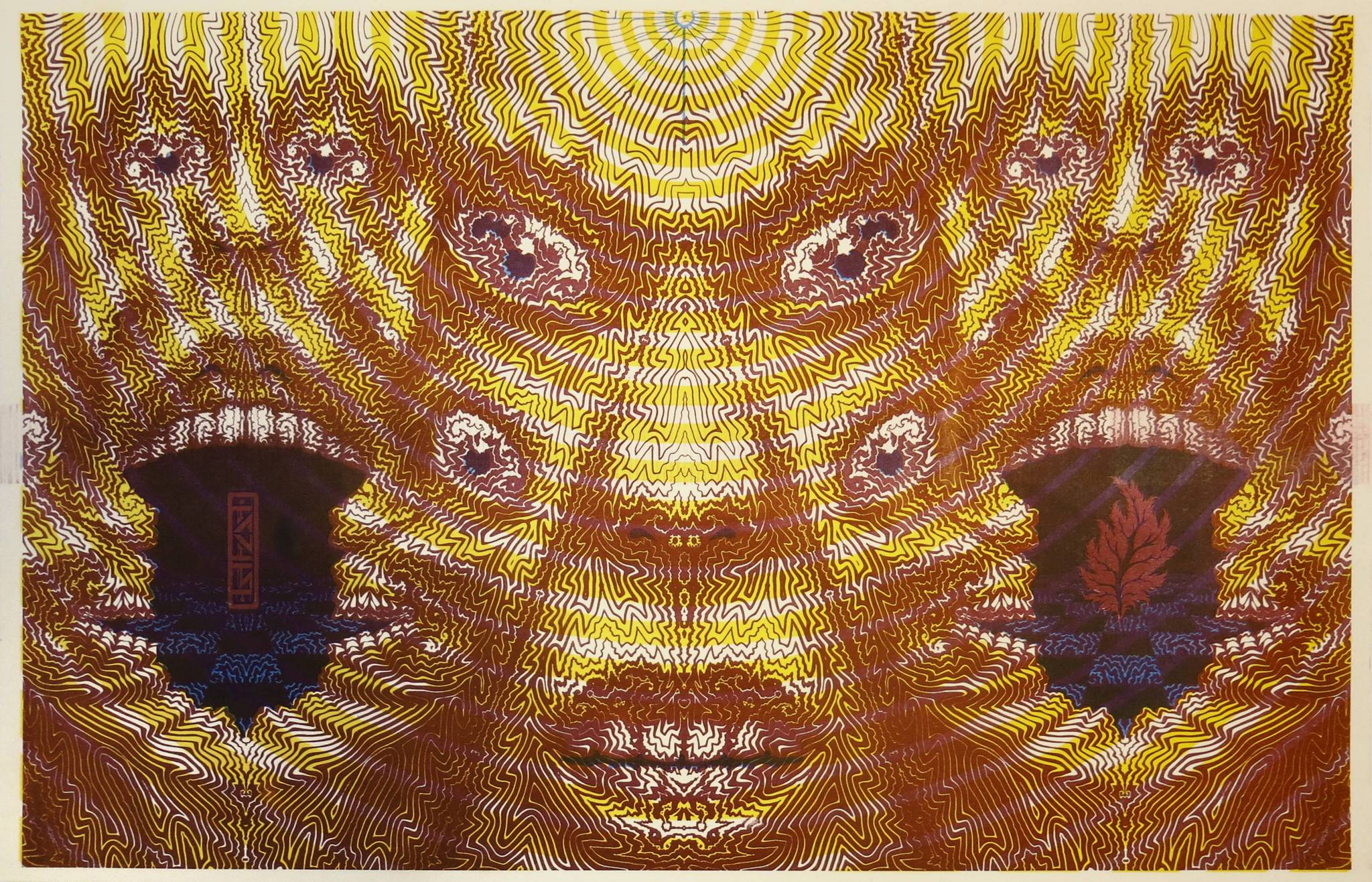 "Bridging the Gap" 3-color risograph print on 17 x 11 paper, limited edition of 100