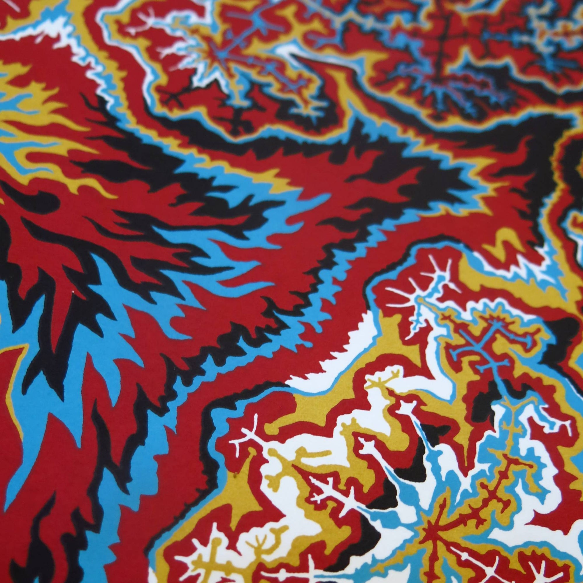 "Seeing Both At Once" 4-color screenprint on 24 x 18 inch French 100# Cover paper, limited edited signed and numbered out of 100