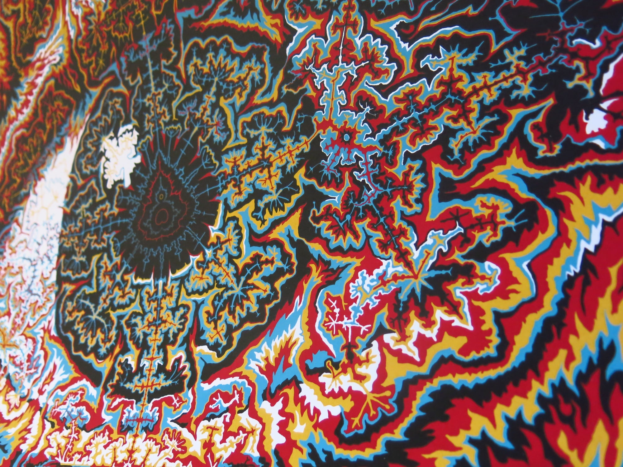 "Seeing Both At Once" 4-color screenprint on 24 x 18 inch French 100# Cover paper, limited edited signed and numbered out of 100