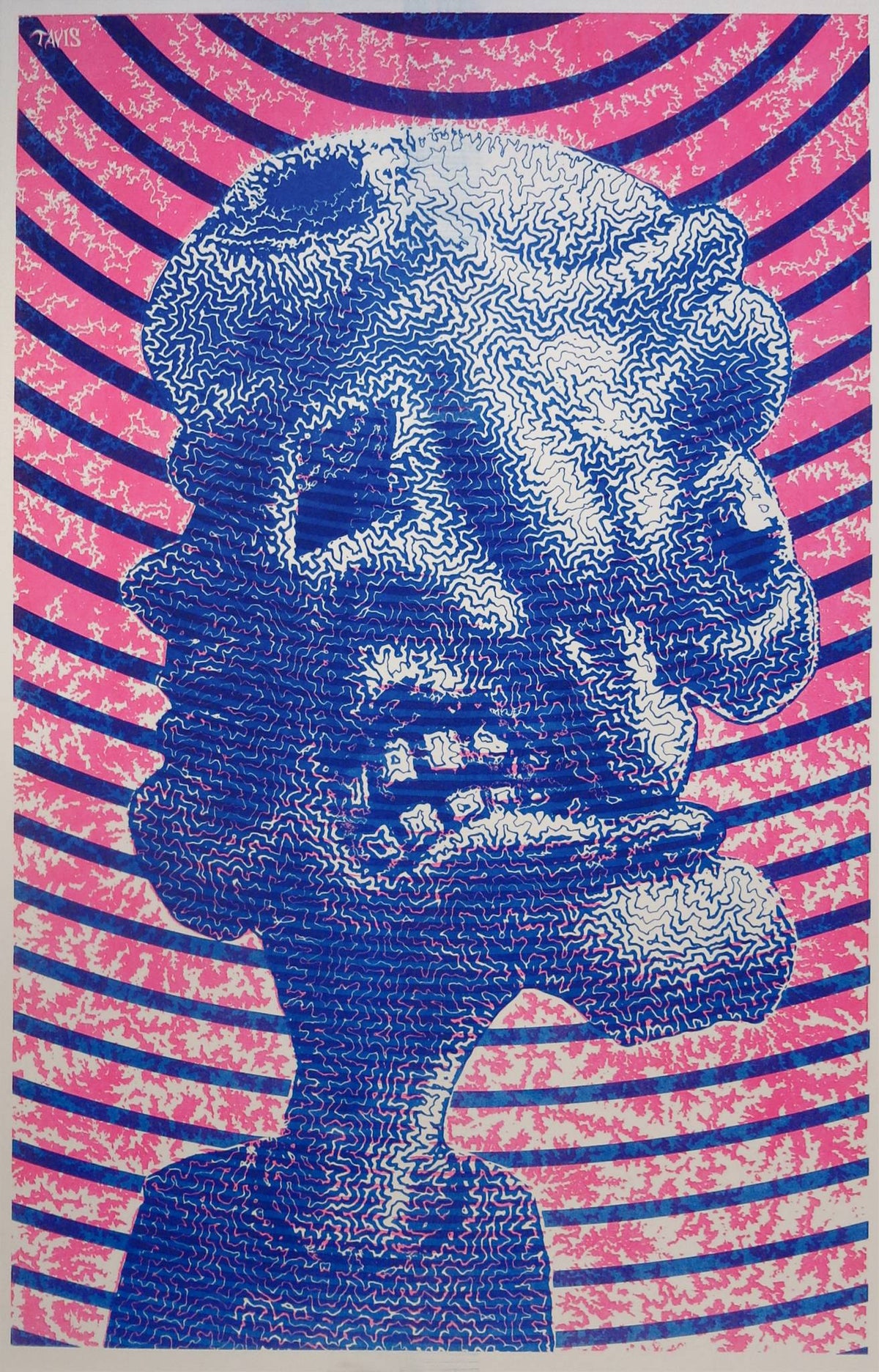 "The Excorcist" 2-color risograph print on 11 x 17 paper, limited edition of 100
