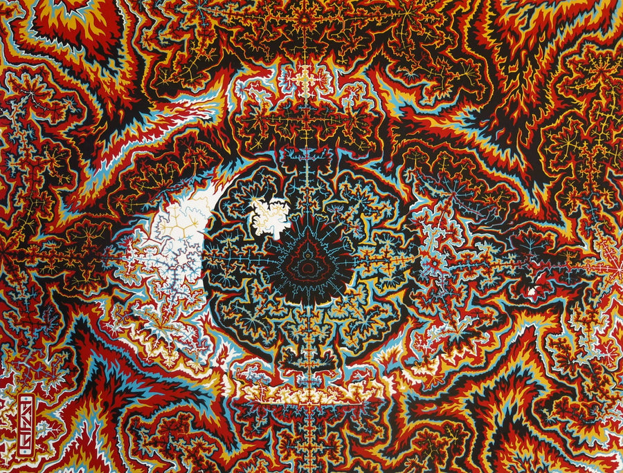 "Seeing Both At Once" 4-color screenprint on 24 x 18 inch French 100# Cover paper, limited edited signed and numbered out of 100