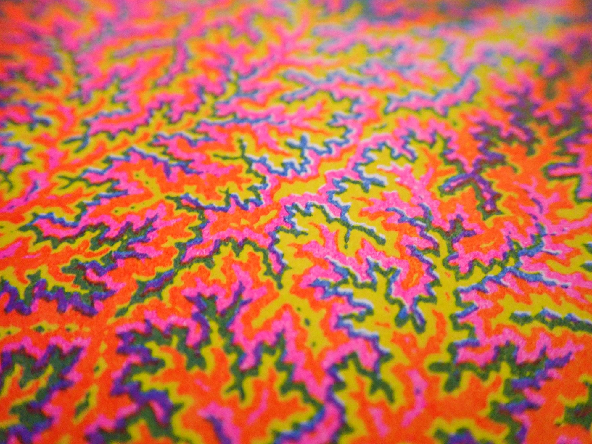 "Wall of Eyes" 3-color risograph print on 17 x 11 paper, limited edition of 100