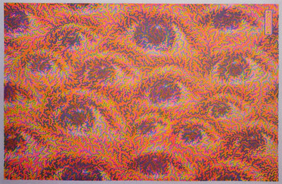 "Wall of Eyes" 3-color risograph print on 17 x 11 paper, limited edition of 100